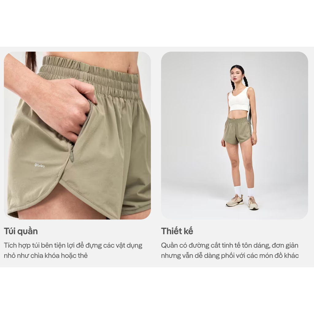 Quần Tập Gym Nữ có túi Woven Short 1 lớp Co Giãn, Thoáng Khí, Nhẹ Mát, Độ Bền Cao -Coolmate Women | BigBuy360 - bigbuy360.vn