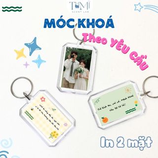 [IN THEO YÊU CẦU] Móc Khoá Thông Điệp In 2 Mặt Theo Yêu Cầu, Móc Khoá In Ảnh Kèm Lời Nhắn
