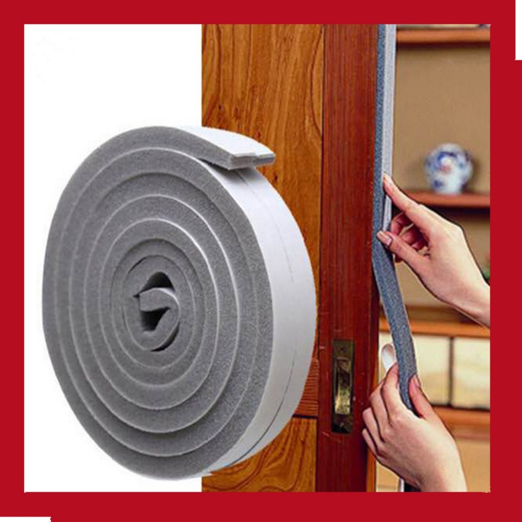 Cuộn ron gioăng mút xốp dán khe khung cửa cách âm giảm chấn chống bụi dài 2 mét