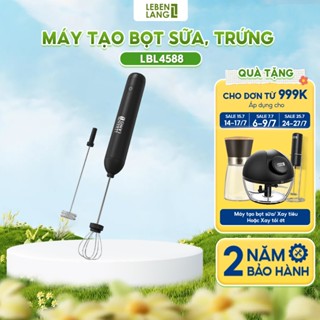 Máy đánh trứng đánh bọt cafe cầm tay mini Lebenlang LBL4588, 2 tốc độ, sạc pin usb - chính hãng