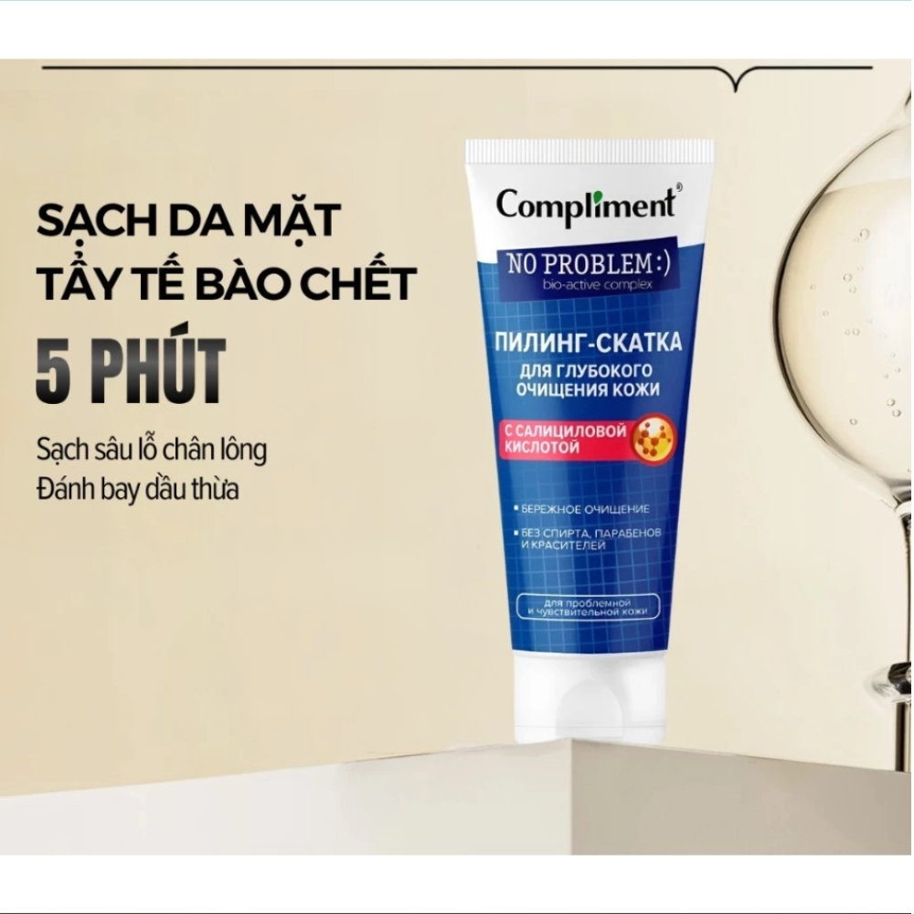 Ảnh 5 của Tẩy da chết mặt Compliment giúp loại bỏ dầu thừa và sợi bã nhờn