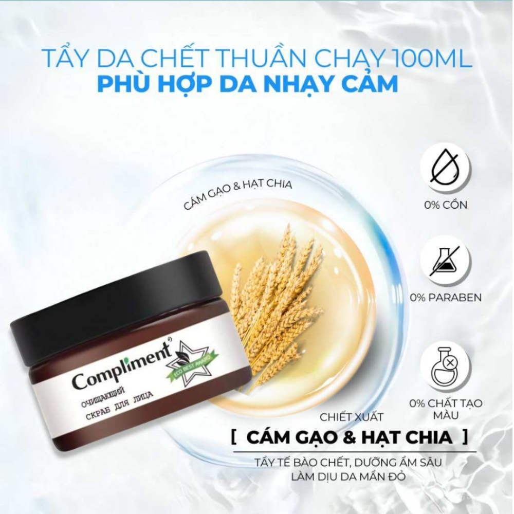 Ảnh 4 của Tẩy da chết mặt Compliment giúp loại bỏ dầu thừa và sợi bã nhờn