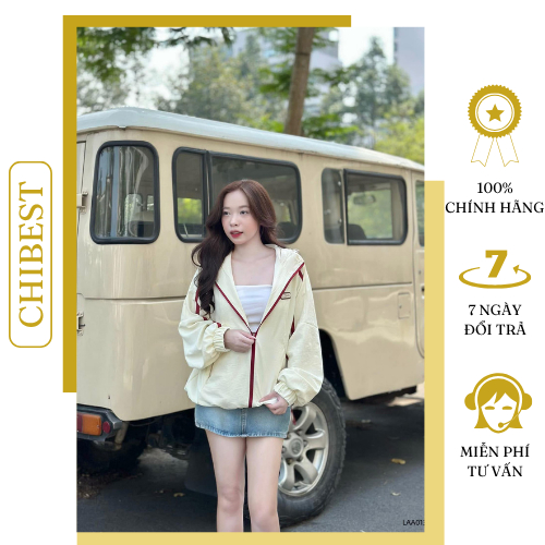  Áo khoác dù phối viền tay CHIBEST LAA013 