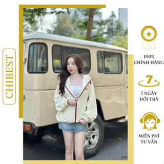 Áo khoác dù phối viền tay CHIBEST LAA013