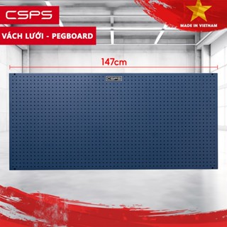 Vách lưới treo tường CSPS 147cm sơn tĩnh điện xanh dương, tấm thép dày, pegboard treo đồ nghề