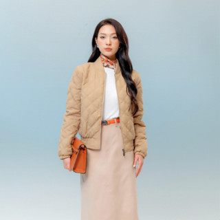 Áo khoác jacket nữ S.PEARL thiết kế 3 lớp siêu nhẹ siêu ấm thời trang - 241JWS3008