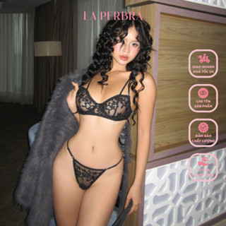 Bộ lót ren nữ gợi cảm AMBER 2 bra ren mềm mại có gọng KHÔNG MÚT quần freesize - LA PERBRA