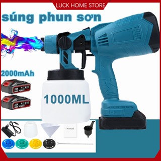 Máy phun sơn nước,súng phun sơn 1000ml,súng sơn cầm tay, 3 kiểu phun có thể thay đổi súng sơn mini,bảo hành 12 tháng
