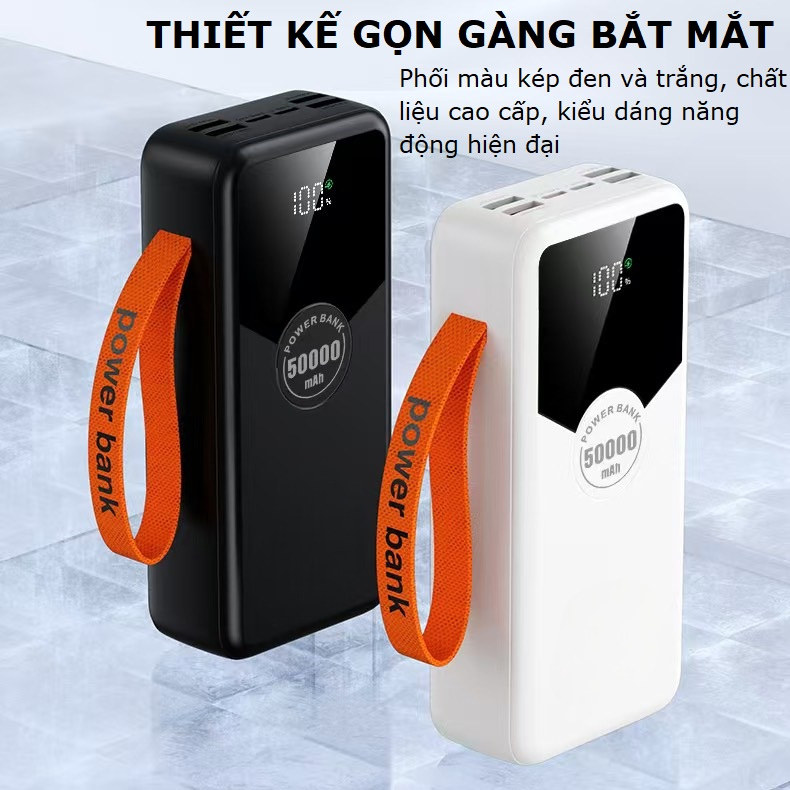 Pin Sạc dự phòng dung lượng 50000mAh Gutek GT230 sạc nhanh 22,5W có dây cắm sạc nhiều điện thoại | BigBuy360 - bigbuy360.vn
