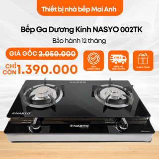 Bếp Gas Đôi Dương Kính NASYO 002TK Hai Tầng Mặt Kính Cường Lực Cao Cấp Đầu Đốt Inox Siêu Bền Tiết Kiệm Ga
