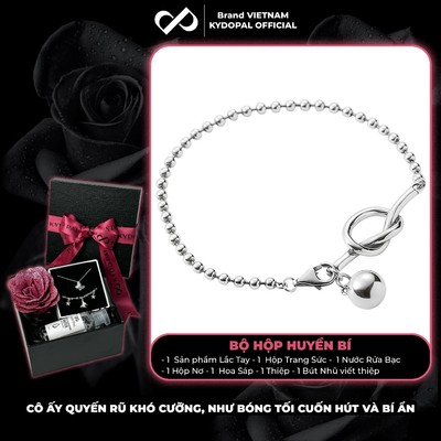 [HCM Hỏa Tốc] Lắc tay bạc nữ KYDOPAL Vòng tay Twisted gắn chuông nhỏ mini dễ thương trang sức bạc 925 - PAL9C3L28