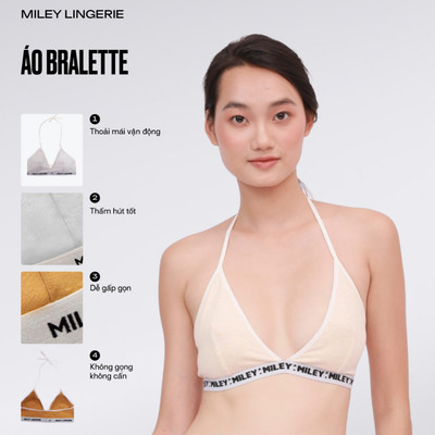 Áo Ngực Thể Thao Nữ Không Gọng Cổ Chữ V Melange Active Miley Lingerie Màu Da BRM09012