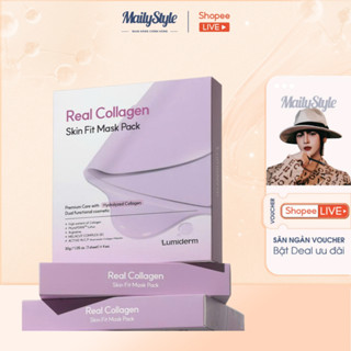  M51_ Mặt nạ thạch collagen căng bóng tăng đàn hồi làm trắng giảm nhăn Lumiderm Real Collagen Skin Fit Mask Pack  Hộp 4m  