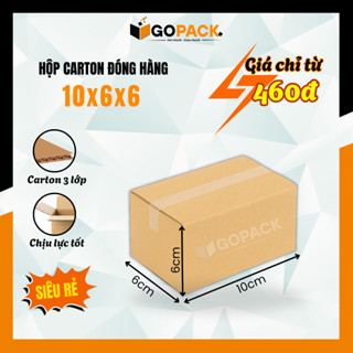 [Combo 100] Hộp carton đóng hàng 10x6x6 hộp giấy gói hàng đựng  phụ kiện sản phẩm nhỏ giá rẻ-GOPACK