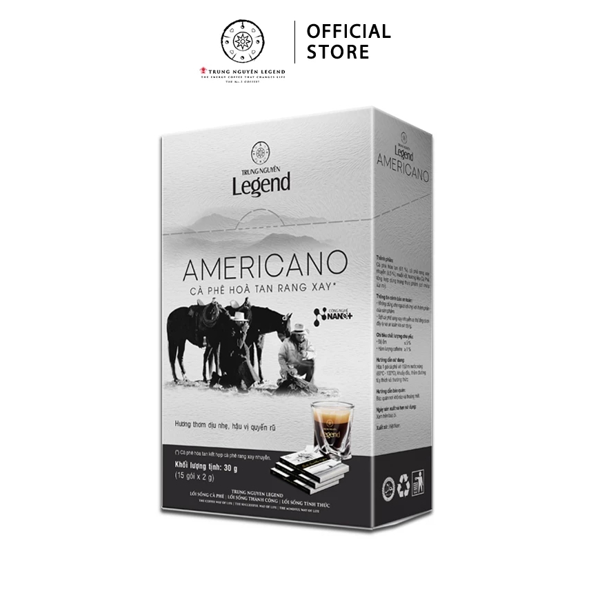 Cà phê hòa tan đen - Trung Nguyên Legend Americano hòa tan ( không đường)