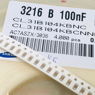 [Combo 50 chiếc] Tụ Dán 100nF (0.1uF) CL21B104KBFNNNE 50V 1206