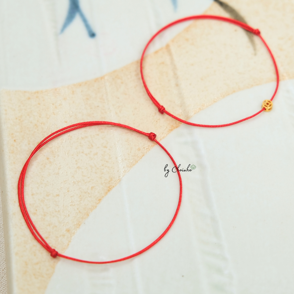 Vòng tay chỉ đỏ phối chuông bạc, vòng tay chỉ đỏ phối hạt dâu tằm