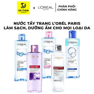 Nước Tẩy Trang L'Oreal Paris 3in1 Micellar Water 95ml - 400ml, Làm Sạch, Dưỡng Ẩm Cho Mọi Loại Da Loreal- Dr Thêm