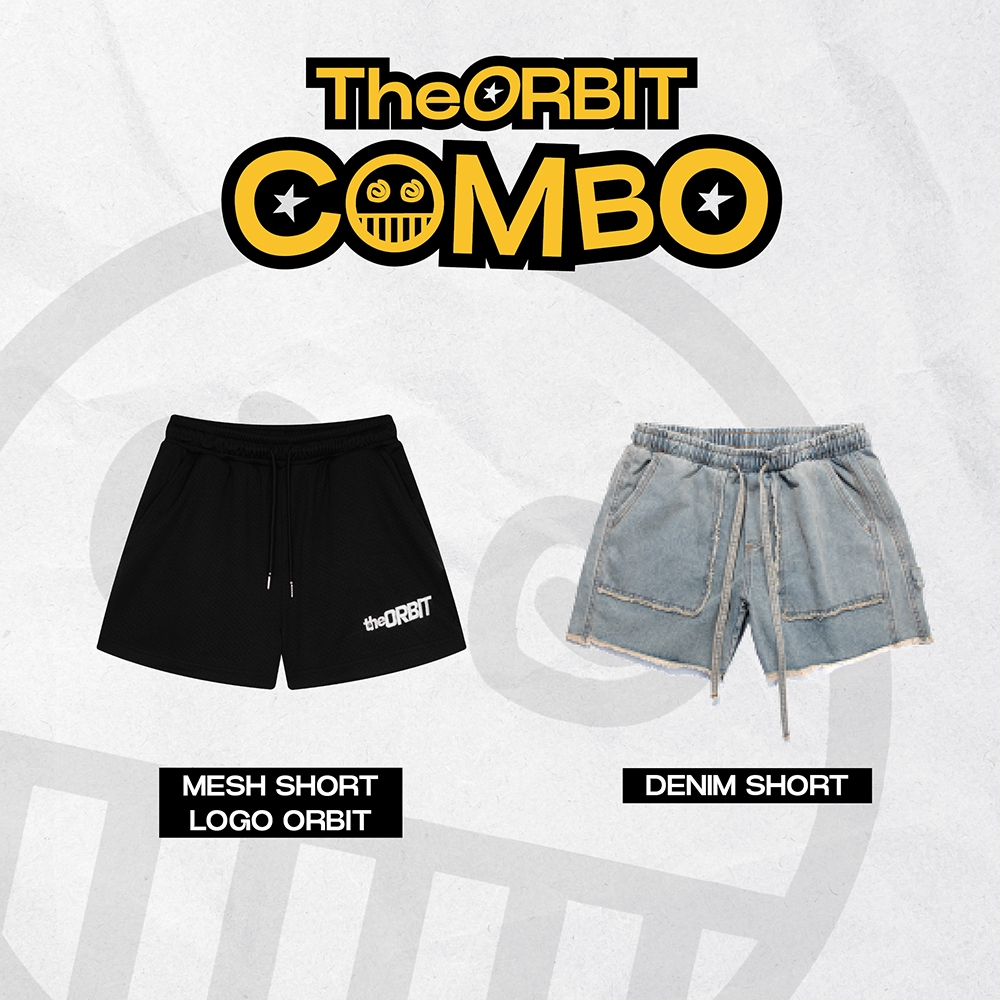 COMBO Mesh Short Logo ORBIT+ Denim Short - Local Brand Chính Hãng