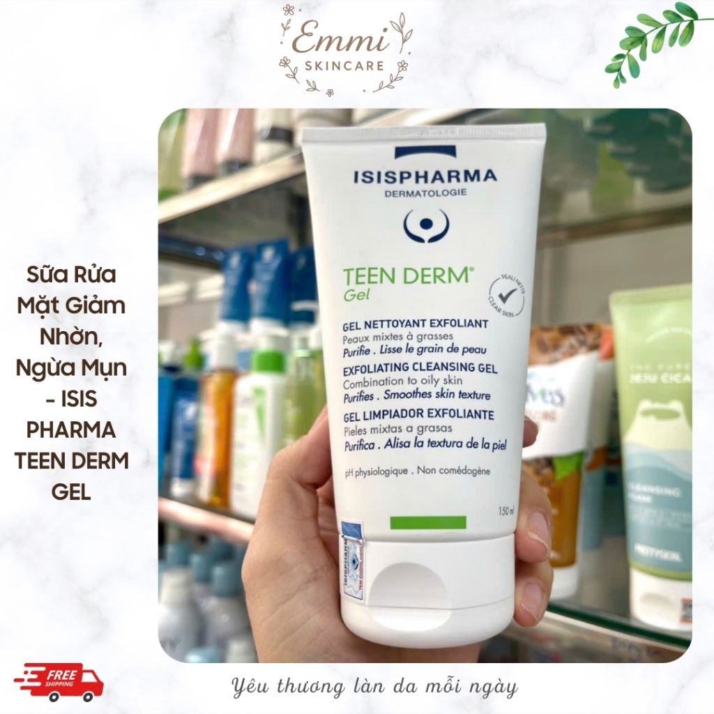 [CHÍNH HÃNG] Sữa Rửa Mặt Giảm Nhờn, Ngừa Mụn - ISIS PHARMA TEEN DERM GEL 40ml/150ml