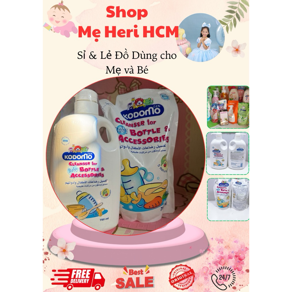 Nước rửa bình sửa KODOMO dạng chai 750ml