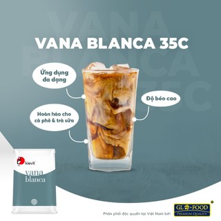 BỘT KEM BÉO THỰC VẬT VANA BLANCA (35C) KIEVIT 25 KG – Bột pha trà sữa tan nhanh, độ béo cao, chiều mọi gu