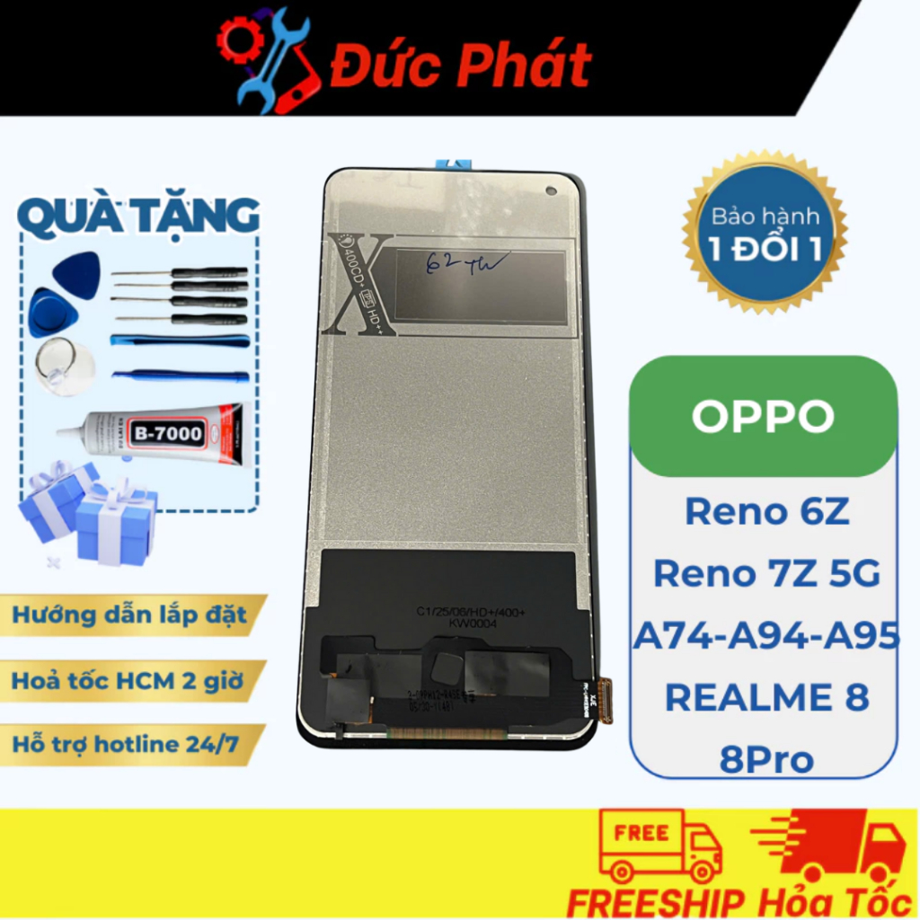 Màn Hình Thay Thế OP RENO 4SE 4G-5G / 5Z / 5F / RENO 6Z / F19 / F19S / A74 / F21PRO 5G / A94 4G-5G (Tặng keo và bộ sửa)