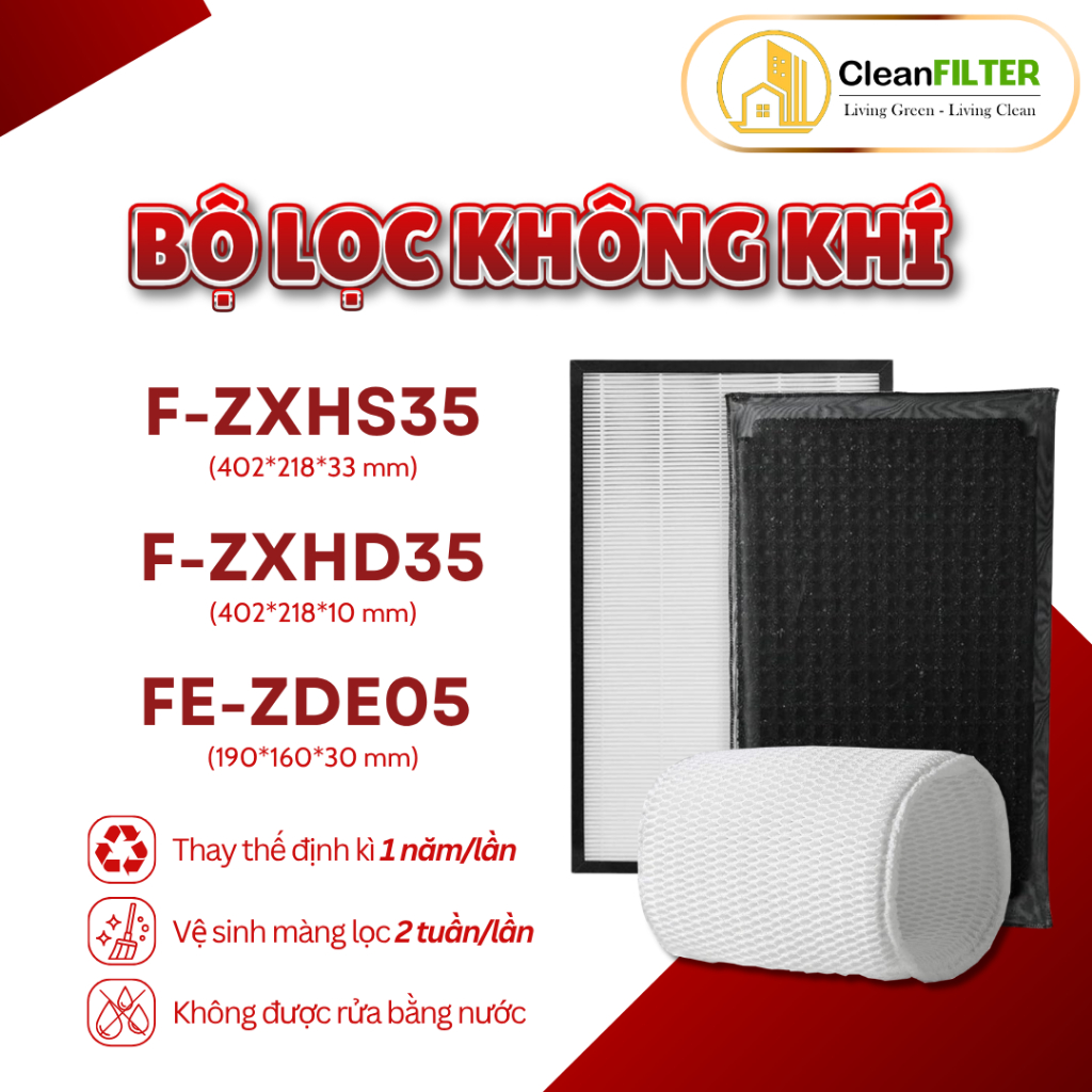 Màng lọc không khí Panasonic: F-PXF35, F-PXG35, F-PXM35A, F-VXF35, F-VXG35, F-VXH35, F-PXL45,...