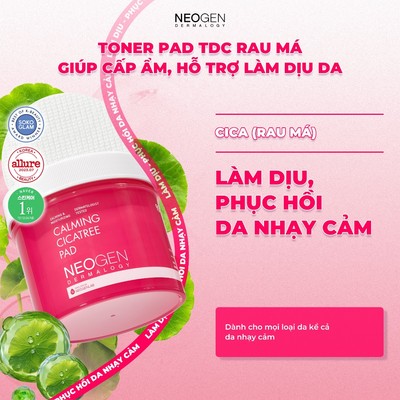 Toner Pad Rau Má Làm Dịu và Phục Hồi Da Nhạy Cảm Neogen Dermalogy Calming Cica Tree Pad 90 Miếng