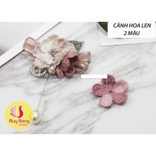 Cánh hoa len 3.5cm dùng làm phụ kiện tóc, phụ kiên may mặc