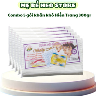  Combo 5 gói khăn khô đa năng siêu mềm Hiền Trang 300gr 