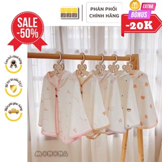 Áo choàng chống nắng Monona kèm mũ chắn giọt bắn vải petit mát rượi cho bé - minjeebaby