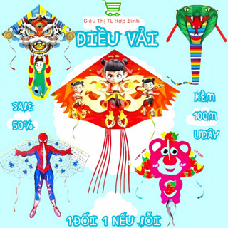 [Tặng 100m dây] Diều thả Na Tra Kim Long Phượng Hoàng Lửa Cá Mập Rắn 5m Kỳ Lân Đại chơi ngoài trời
