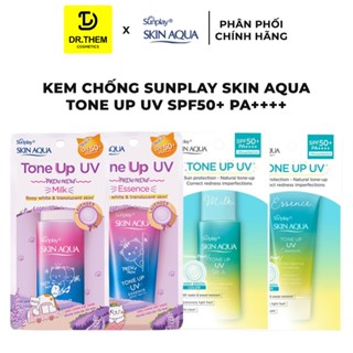 Kem Chống Nắng Sunplay Skin Aqua Tone Up Essence / UV Milk - Lavender SPF50+ PA++++ - Hiệu Chỉnh Sắc Da Dạng Sữa 50g