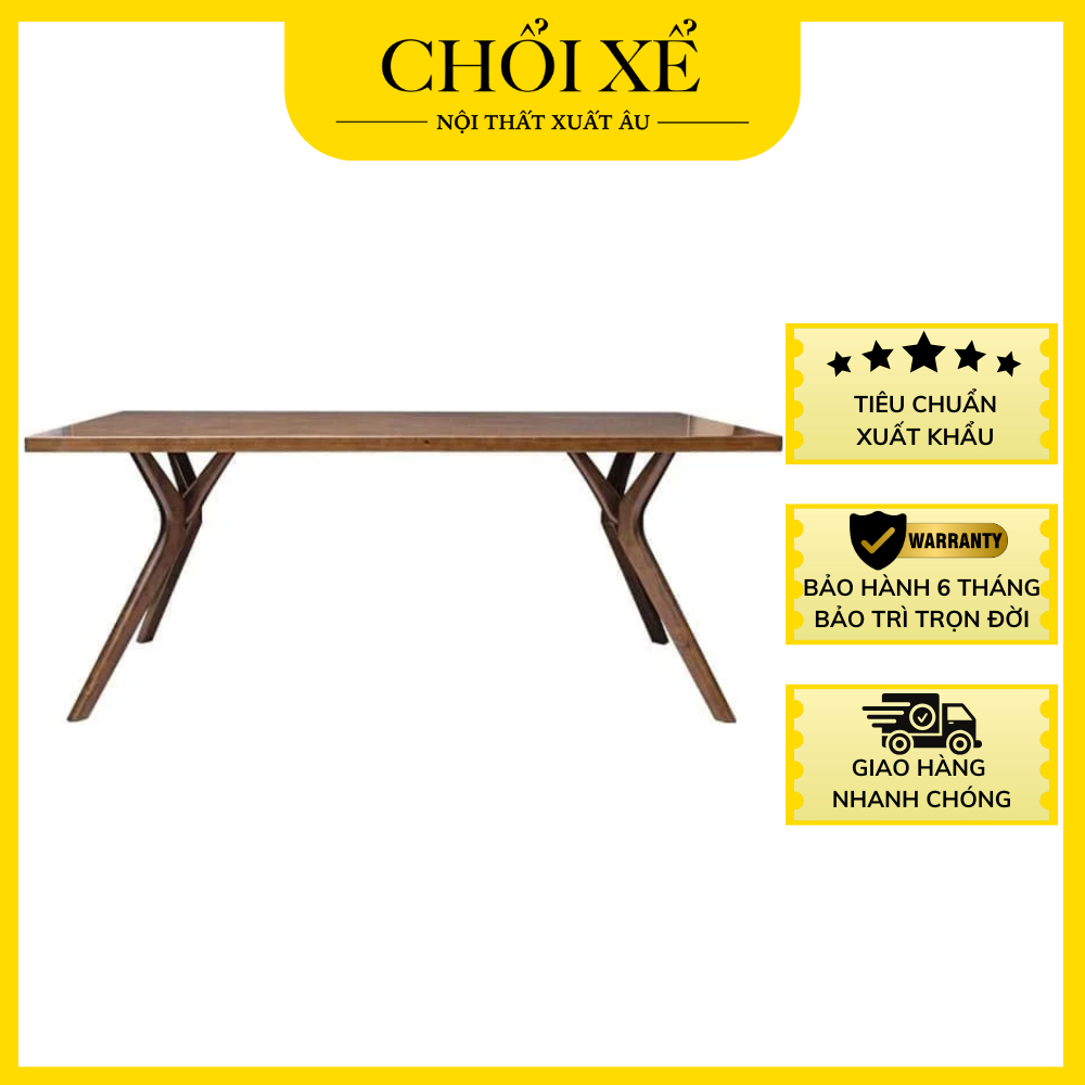 Bàn Ăn TAHOE WALNUT Thương Hiệu Chổi Xể - DT509