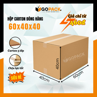 Thùng carton 60x40x40 thùng giấy carton chuyển nhà size to giá rẻ tiện lợi - GOPACK