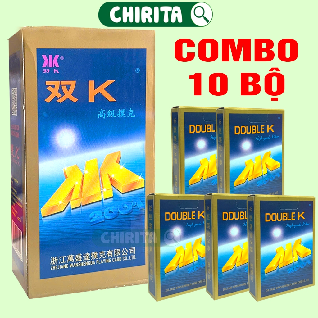 Combo 10 Bộ Bài Tây Giấy Đẹp DOUBLE K 52 Lá - Bộ Bài Giấy, Bài Tây boardgame Đồ Chơi Trẻ Em CHIRITA