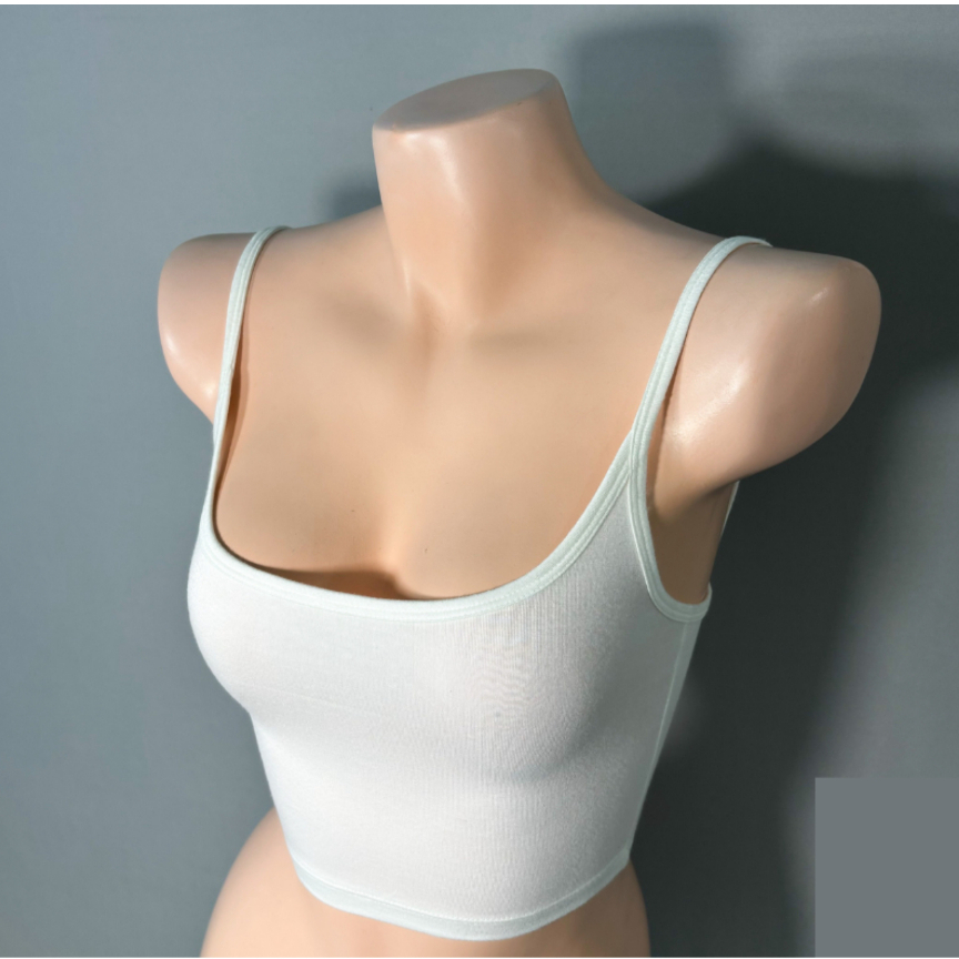 Áo croptop 2 dây cổ vuông sang chảnh ôm body chất thun mịn dày dặn mềm mại đanh chắc M15
