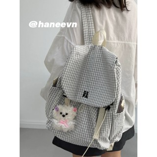 Balo Kẻ Caro Nam Nữ Unisex Cặp Sách Học Sinh Ulzzang BA40