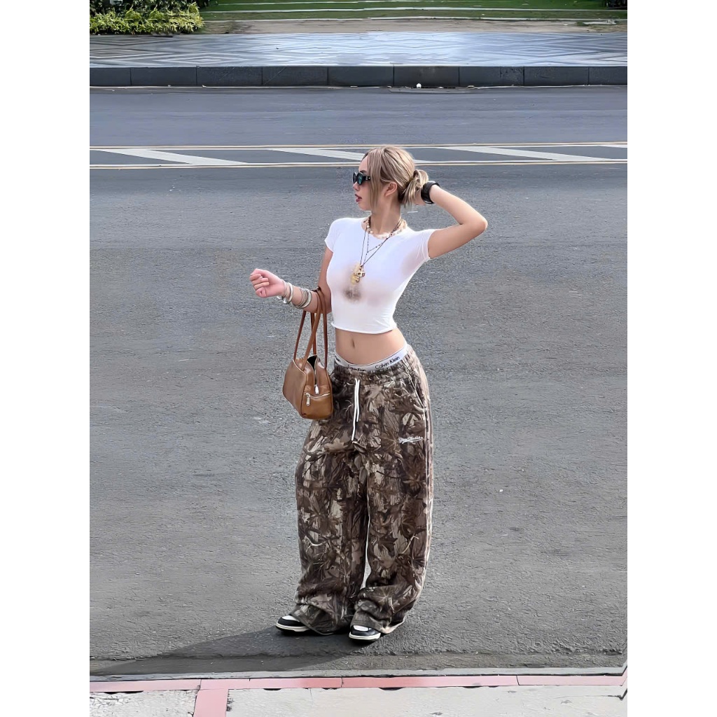 (ĐEN STUDIO) QUẦN NỈ BÔNG HỌA TIẾT LÁ CÂY COTTON PREMIUM (Q10) | BigBuy360 - bigbuy360.vn