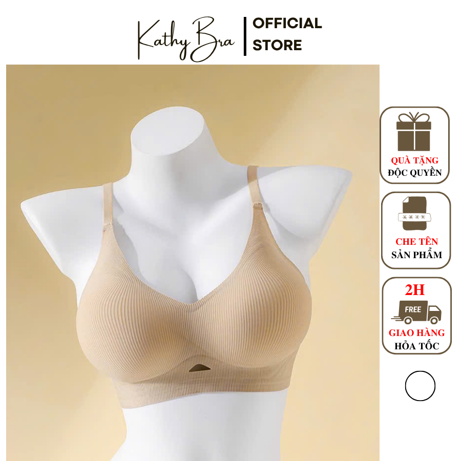 A36 [LOẠI 1 Lùi Size] Áo Lót Su Thông Hơi Không Viền KATHY BRA Không Gọng Dày 3cm Nâng Ngực Ôm Sát