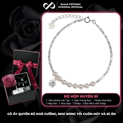[HCM Hỏa Tốc] Lắc tay bạc nữ KYDOPAL vòng tay hạt vụn bạc treo Charm ngôi sao hạt trai lấp lánh - PAL9C3L26