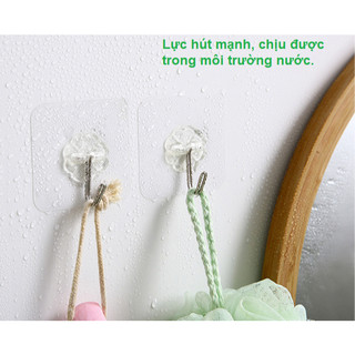 [Giá sỉ 600đ] combo 10 Móc dán tường siêu chắc chắn, MÓC DÁN THẦN THÁNH