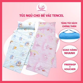 Túi ngủ Katina House cho bé đi học mầm non tiểu học, vải tencel mềm mại, thoáng mát, lành tính