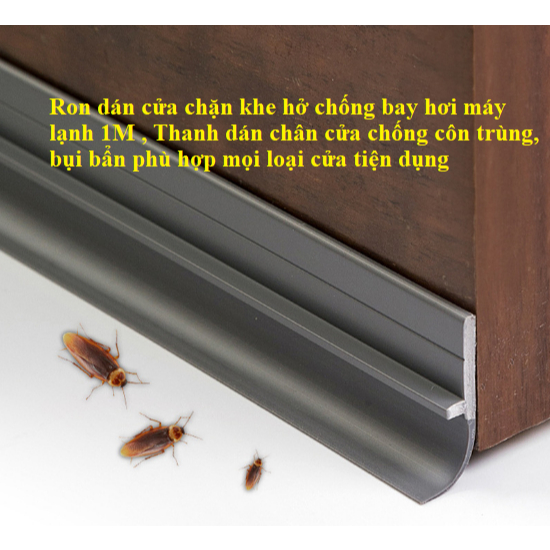 Thanh Chắn Khe Cửa 1M Cao Cấp – Chống Ồn, Chặn Gió, Ngăn Côn Trùng, Hạn Chế Thoát Hơi Điều Hòa