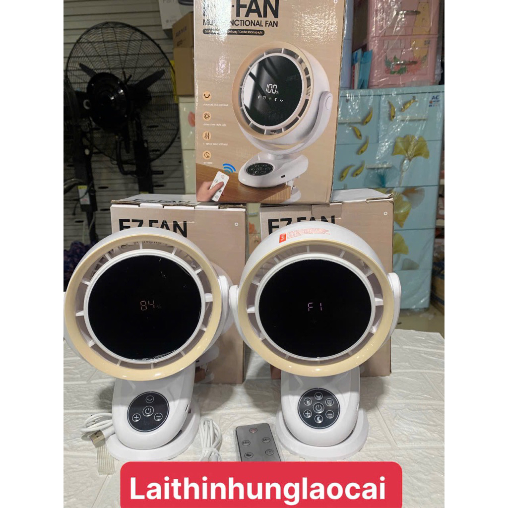 Quạt kẹp bàn tích điện to khỏe công suất 10w