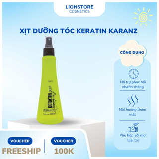 Xịt dưỡng tóc KERATIN KARANZ 250ml collagen giữ ẩm phục hồi giảm trẻ ngọn khô xơ giúp tóc bóng mượt