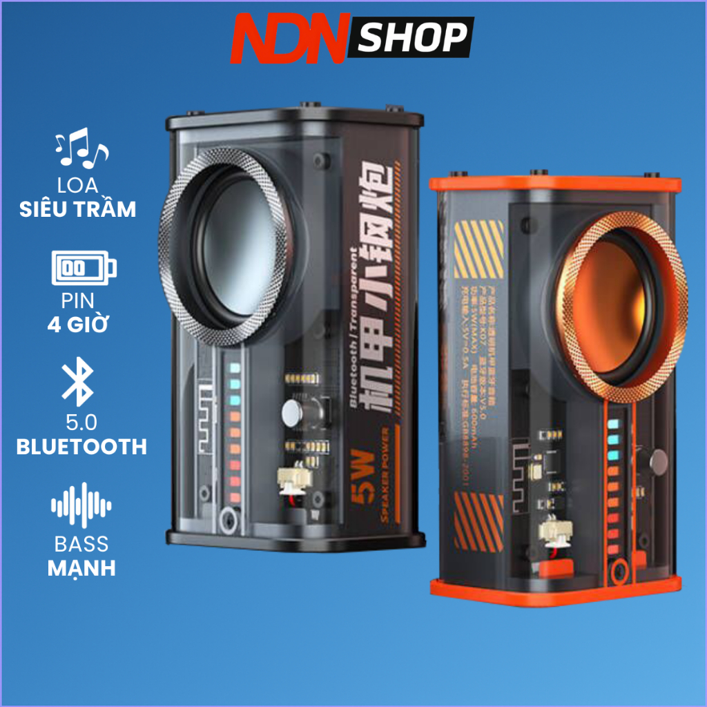 Loa bluetooth mini BYZ K07 âm siêu trầm pin nghe liên tục 4 giờ nhỏ gọn phù hợp nghe nhạc giải trí