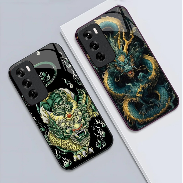 Ốp Lưng OPPO RENO 12 5G, RENO 12 PRO 5G Lưng kính cường lực Sáng Bóng