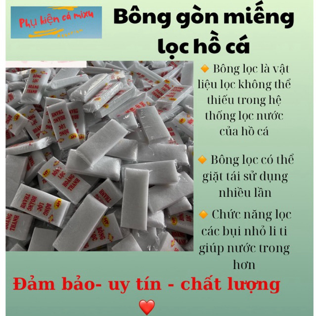 Bông gòn miếng lọc hồ cá, vật liệu lọc nước
